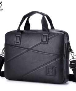 BULLCAPTAIN Men's Briefcase Business Handbag Casual Shoulder Messenger Bags Leather 0403