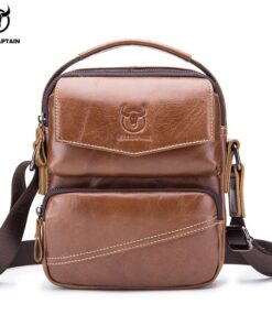BULLCAPTAIN Leather Men Bag Business Shoulder Messenger Bag 040