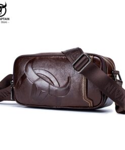BULLCAPTAIN Men's Crossbody Shoulder Bags Leather Bag's 0308