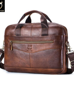 BULLCAPTAIN Briefcase shoulder Messenger Bags Men's Leather gwb0044