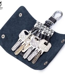 BULLCAPTAIN Cow Leather Men Women Key Keychain YSB484