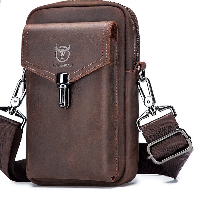 BULLCAPTAIN Crazy Horse Leather Men’s Waist Bags – BULL CAPTAIN ...