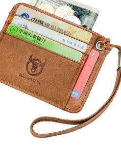 BULLCAPTAIN Leather Credit Card Holder mini RFID Card protection Unisex WALLET KB 456