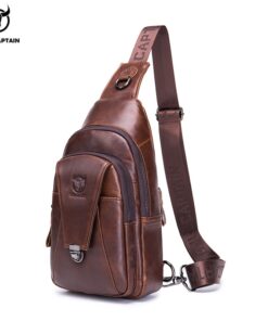 BULLCAPTAIN Leather Chest Back Pack chest bag xb100