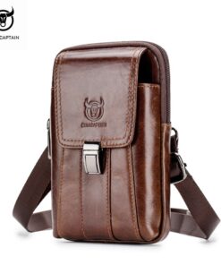 BULLCAPTAIN Genuine Leather Vintage Packs Waist Bag