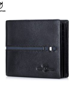 BULLCAPTAIN Leather Wallet Male Multi-function Storage Rfid Card QB 0200