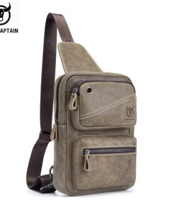 BULLCAPTAIN Leather men's chest bag xb106