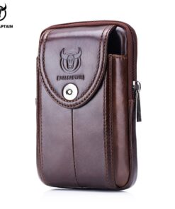 BULLCAPTAIN MEN'S leather BELT WAIST bag