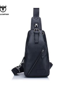 BULLCAPTAIN MEN's chest bag casual Leather xb088