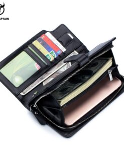 BULLCAPTAIN Men Long Wallet Clutch Bag Credit Card Holder Purses QB 028