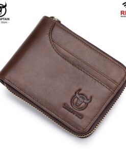 BULLCAPTAIN RFID men's wallet leather clutch leather card holder QB 029