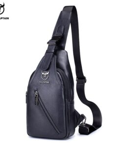 BULLCAPTAIN men's leather chest bag travel storage bag xb131