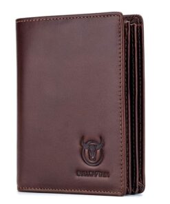 BULLCAPTAIN men's leather wallet vertical locomotive British leisure QB 027
