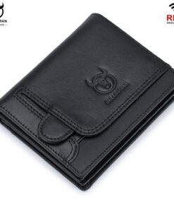 Bullcaptain RFID Men's Wallet Compact Mini Card Holder Large Capacity Card QB 037