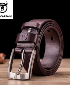 Bullcaptain tree cream luxury sling classic retro pin buckle men's belt Belt01